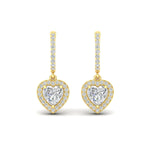 Load image into Gallery viewer, Heart Halo Drop Dangle Earring