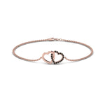 Load image into Gallery viewer, Heart Interlocked Chain Bracelet