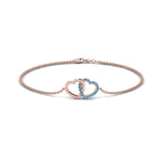 Load image into Gallery viewer, Heart Interlocked Chain Bracelet