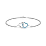 Load image into Gallery viewer, Heart Interlocked Chain Bracelet