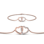 Load image into Gallery viewer, heart-interlocked-chain-bracelet