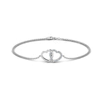 Load image into Gallery viewer, Heart Interlocked Chain Bracelet