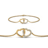 Load image into Gallery viewer, heart-interlocked-diamond-bracelet-in-yellow-gold-FDBRC8649HTANGLE1-NL-YG