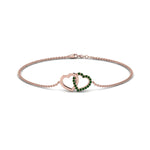 Load image into Gallery viewer, Heart Interlocked Chain Bracelet