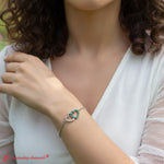 Load image into Gallery viewer, heart-interlocked-emerald-bracelet-in-white-gold-FDBRC8649HT