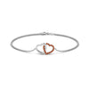 Load image into Gallery viewer, heart-interlocked-orange-sapphire-bracelet-in-white-gold-FDBRC8649HTGSAOR-NL-WG