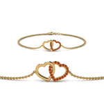 Load image into Gallery viewer, Heart Interlocked Chain Bracelet