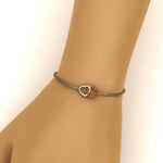 Load image into Gallery viewer, Heart Interlocked Chain Bracelet