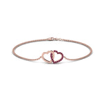 Load image into Gallery viewer, Heart Interlocked Chain Bracelet