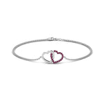 Load image into Gallery viewer, Heart Interlocked Chain Bracelet