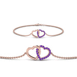 Load image into Gallery viewer, Heart Interlocked Chain Bracelet