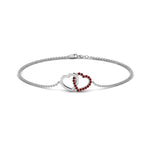 Load image into Gallery viewer, Heart Interlocked Chain Bracelet