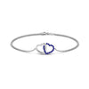 Load image into Gallery viewer, heart-interlocked-sapphire-bracelet-in-white-gold-FDBRC8649HTGSABL-NL-WG