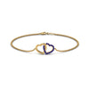 Load image into Gallery viewer, heart-interlocked-sapphire-bracelet-in-yellow-gold-FDBRC8649HTGSABL-NL-YG