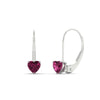 Load image into Gallery viewer, heart-pink-sapphire-solitaire-earrings-1-carat-leverback-in-white-gold-FD-EAR9225HTGSADRPI-1.00 CT-NL-WG