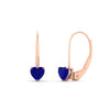 Load image into Gallery viewer, heart-sapphire-solitaire-earrings-1-carat-leverback-in-rose-gold-FD-EAR9225HTGSABL-1.00 CT-NL-RG