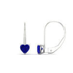 Load image into Gallery viewer, heart-sapphire-solitaire-earrings-1-carat-leverback-in-white-gold-FD-EAR9225HTGSABL-1.00 CT-NL-WG