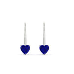 Load image into Gallery viewer, heart-sapphire-solitaire-earrings-1-carat-leverback-in-white-gold-FD-EAR9225HTGSABL-1.00 CT-NL-WG