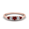 Load image into Gallery viewer, heart-shape-5-stone-diamond-ring-with-ruby-in-rose-gold-FD8898GRUDR-NL-RG