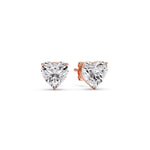 Load image into Gallery viewer, Heart Shaped 3 Prong Basket Stud Earring