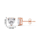 Load image into Gallery viewer, Heart Shaped 3 Prong Basket Stud Earring