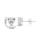 Load image into Gallery viewer, Heart Shaped 3 Prong Basket Stud Earring