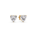 Load image into Gallery viewer, Heart Shaped 3 Prong Basket Stud Earring