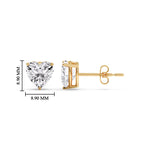 Load image into Gallery viewer, Heart Shaped 3 Prong Basket Stud Earring