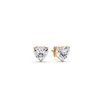Load image into Gallery viewer, Heart Shaped 3 Prong Basket Stud Earring