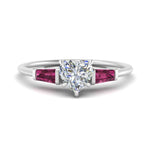 Load image into Gallery viewer, heart-shaped-bar-baguette-3-stone-pink-sapphire-engagement-ring-in-FDENS100HTRGSADRPI-NL-WG