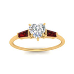 Load image into Gallery viewer, heart-shaped-bar-baguette-3-stone-ruby-engagement-ring-in-FDENS100HTRGRUDR-NL-YG