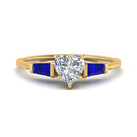 Load image into Gallery viewer, heart-shaped-bar-baguette-3-stone-sapphire-engagement-ring-in-FDENS100HTRGSABL-NL-YG
