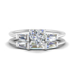 Load image into Gallery viewer, heart-shaped-bar-set-diamond-ring-with-matching-3-baguette-wedding-band-in-white-gold-FDENS100HT-NL-WG