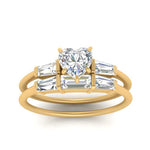 Load image into Gallery viewer, heart-shaped-bar-set-diamond-ring-with-matching-3-baguette-wedding-band-in-yellow-gold-FDENS100HTANGLE5-NL-YG