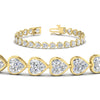 Load image into Gallery viewer, heart-shaped-diamond-bezel-tennis-bracelet-10-40-carat-in-yellow-gold-fdbrc10581htangle2-10-40-ct-nl-yg