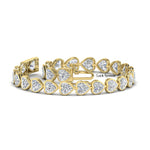 Load image into Gallery viewer, heart-shaped-diamond-bezel-tennis-bracelet-10-40-carat-in-yellow-gold-fdbrc10581htangle2-10-40-ct-nl-yg