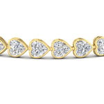 Load image into Gallery viewer, heart-shaped-diamond-bezel-tennis-bracelet-10-40-carat-in-yellow-gold-fdbrc10581htangle2-10-40-ct-nl-yg