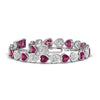 Load image into Gallery viewer, heart-shaped-diamond-bezel-tennis-bracelet-10-40-carat-with-pink-sapphire-in-white-gold-fdbrc10581htgsadrpiangle2-10-40-ct-nl-wg