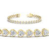 Load image into Gallery viewer, heart-shaped-diamond-bezel-tennis-bracelet-7-75-carat-in-yellow-gold-fdbrc10581htangle2-7-75-ct-nl-yg