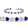 Load image into Gallery viewer, heart-shaped-diamond-bezel-tennis-bracelet-with-sapphire-in-white-gold-fdbrc10581ht-7-75-ct-fancy1-nl-wg