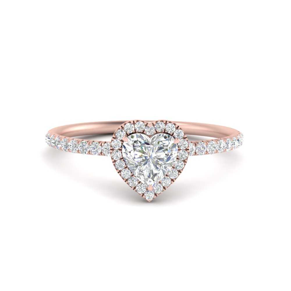 Heart Shaped Halo Engagement Ring – Fascinating Diamonds