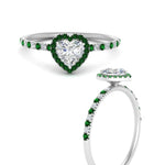 Load image into Gallery viewer, heart-shaped-emerald-halo-petite-engagement-ring-in-white-gold-FD8523HTRGEMGRANGLE3-NL-WG
