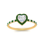 Load image into Gallery viewer, heart-shaped-emerald-halo-petite-engagement-ring-in-yellow-gold-FD8523HTRGEMGRANGLE3-NL-YG