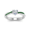 Load image into Gallery viewer, heart-shaped-infinity-twist-diamond-engagement-ring-with-emerald-in-14K-white-gold-FD8253HTRGEMGR-NL-WG