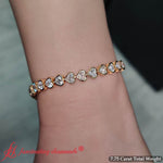Load image into Gallery viewer, heart-shaped-lab-diamond-bezel-tennis-bracelet-7-75-carat-in-14k-yellow-gold-fdbrc10581ht-7-75-ct-fancy3-nl-yg