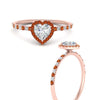 Load image into Gallery viewer, heart-shaped-orange-sapphire-halo-petite-engagement-ring-in-rose-gold-FD8523HTRGSAORANGLE3-NL-RG
