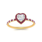 Load image into Gallery viewer, heart-shaped-pink-sapphire-halo-petite-engagement-ring-in-yellow-gold-FD8523HTRGSADRPIANGLE3-NL-YG