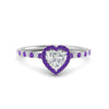 Load image into Gallery viewer, heart-shaped-purple-topaz-halo-petite-engagement-ring-in-white-gold-FD8523HTRGVITOANGLE3-NL-WG