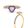 Load image into Gallery viewer, heart-shaped-purple-topaz-halo-petite-engagement-ring-in-yellow-gold-FD8523HTRGVITOANGLE3-NL-YG