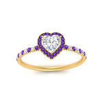 Load image into Gallery viewer, heart-shaped-purple-topaz-halo-petite-engagement-ring-in-yellow-gold-FD8523HTRGVITOANGLE3-NL-YG